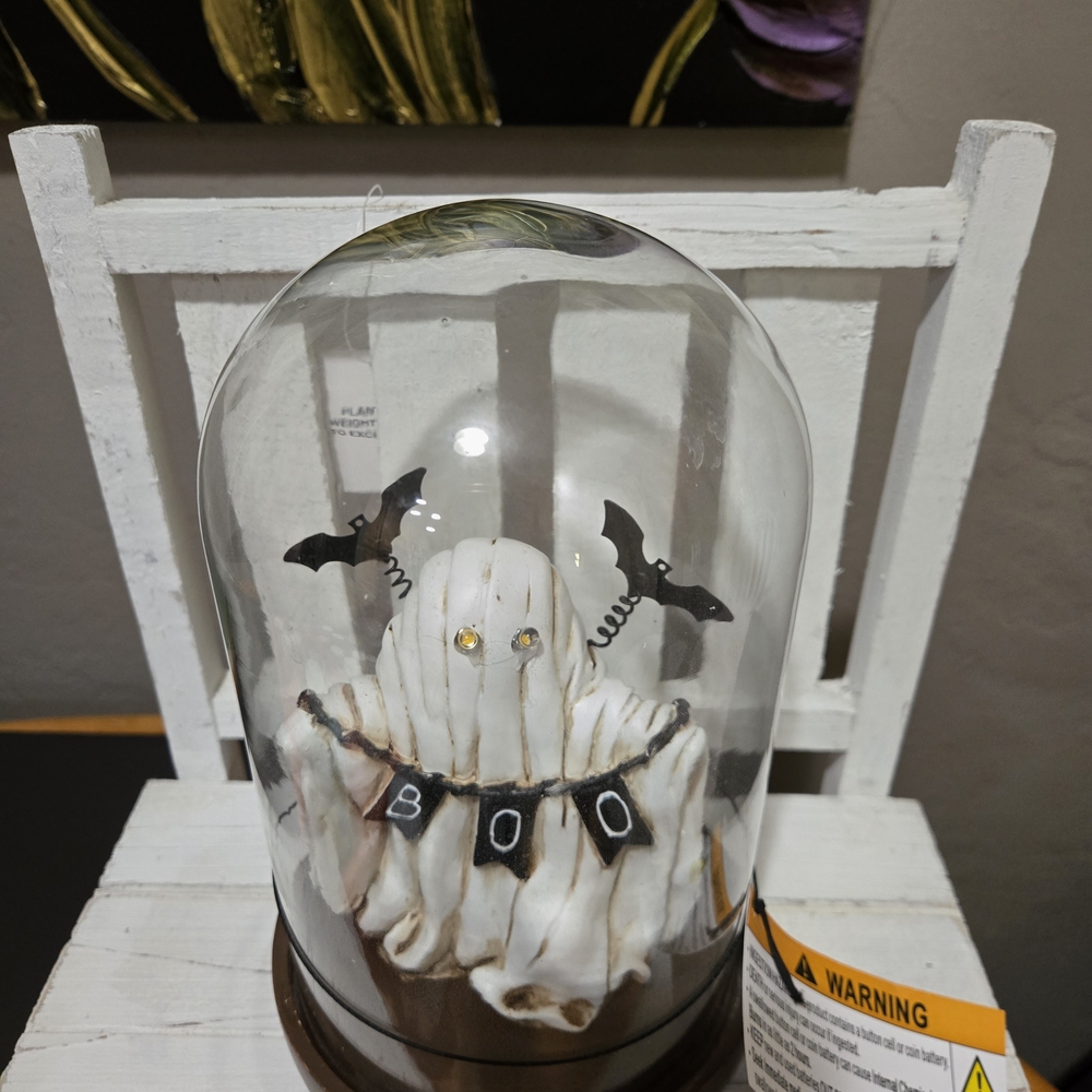 Martha Stewart Halloween Ghost Cloche Dome